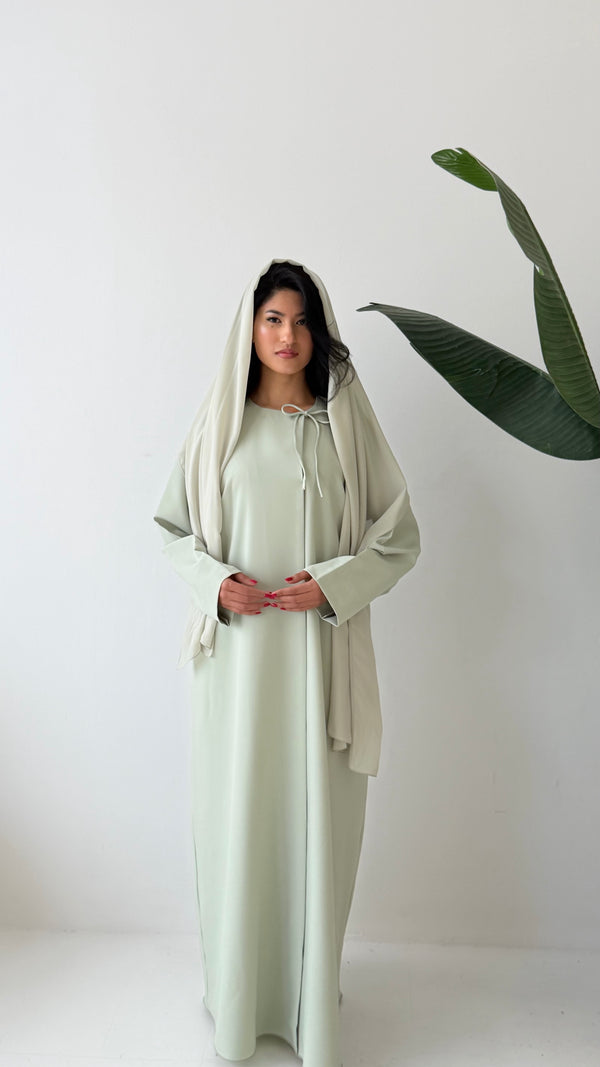 Serenity Bow Abaya - Slim Fit