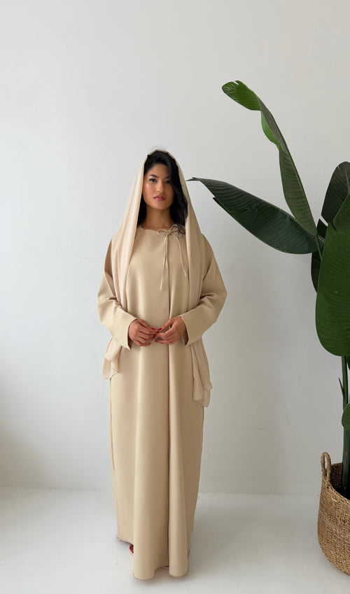 Serenity Bow Abaya - Slim Fit