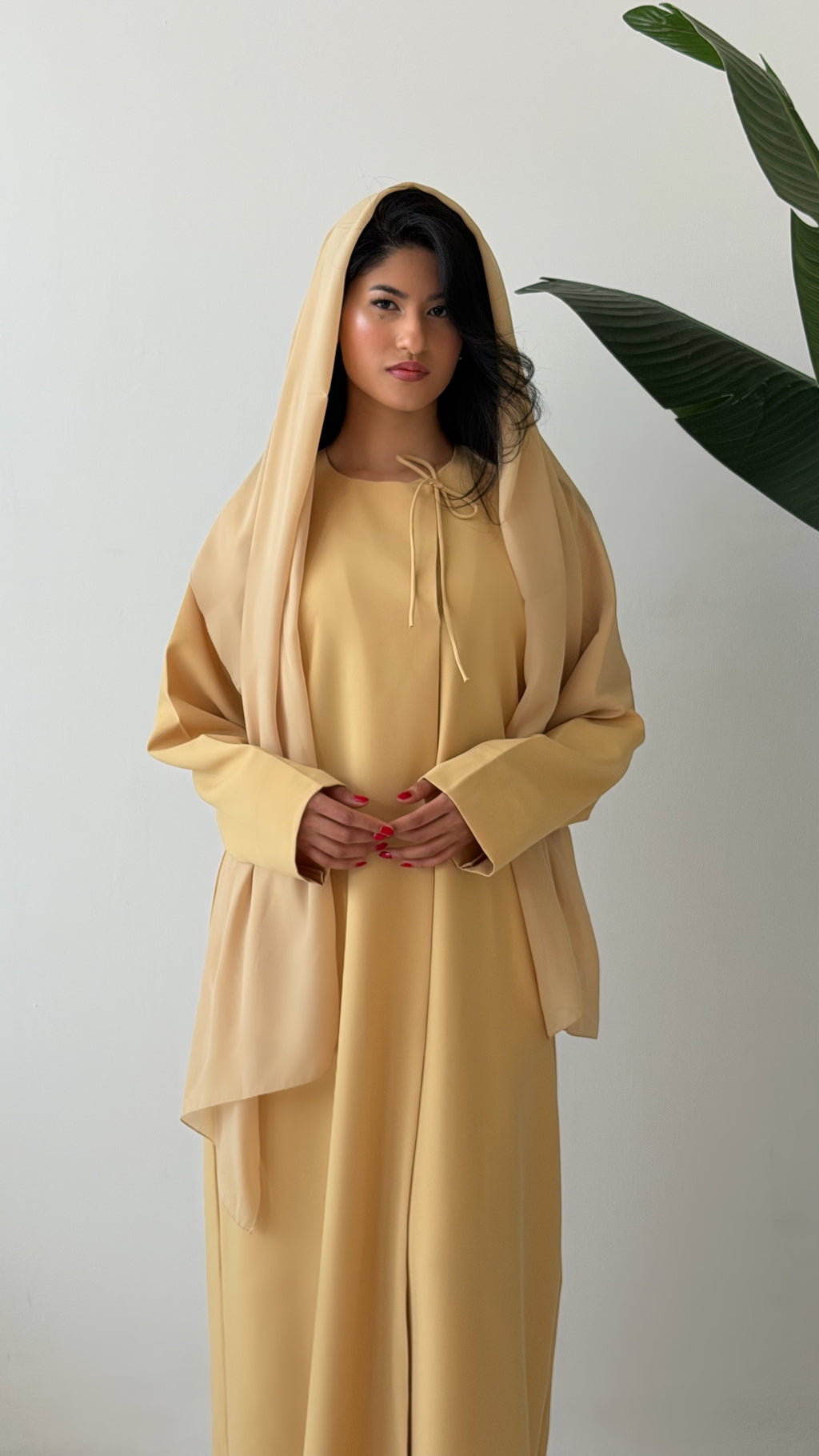 Serenity Bow Abaya - Slim Fit